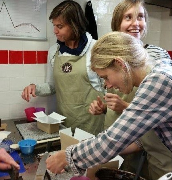 Participants of the Tempering Chocolate Workshop